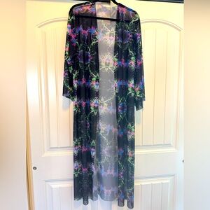 NWT Freedom Rave Wear Nova Galactic Rave Festival Long Mesh Robe OSFA
